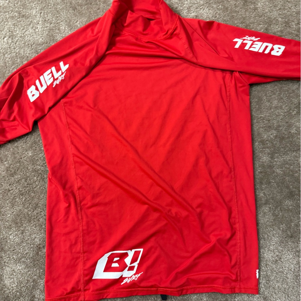 Men's Red Swim Rash Guard